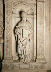 St. Gregorius (c.540-604) van het Piccolomini-altaar (marmer)